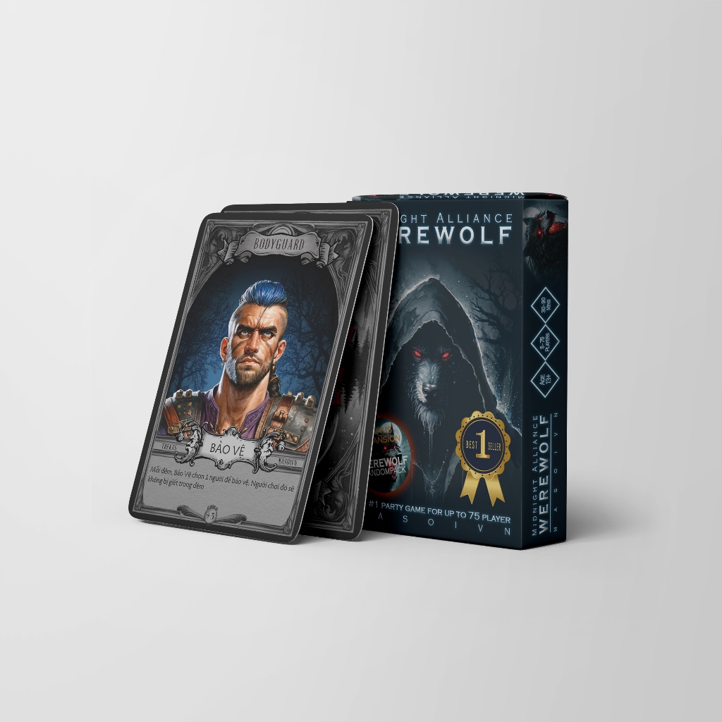 Bộ bài Ma sói Midnight Alliance 21 lá, Ma Sói Howling Wolf 21 lá, bộ bài ma sói hấp dẫn mọi lứa tuổi