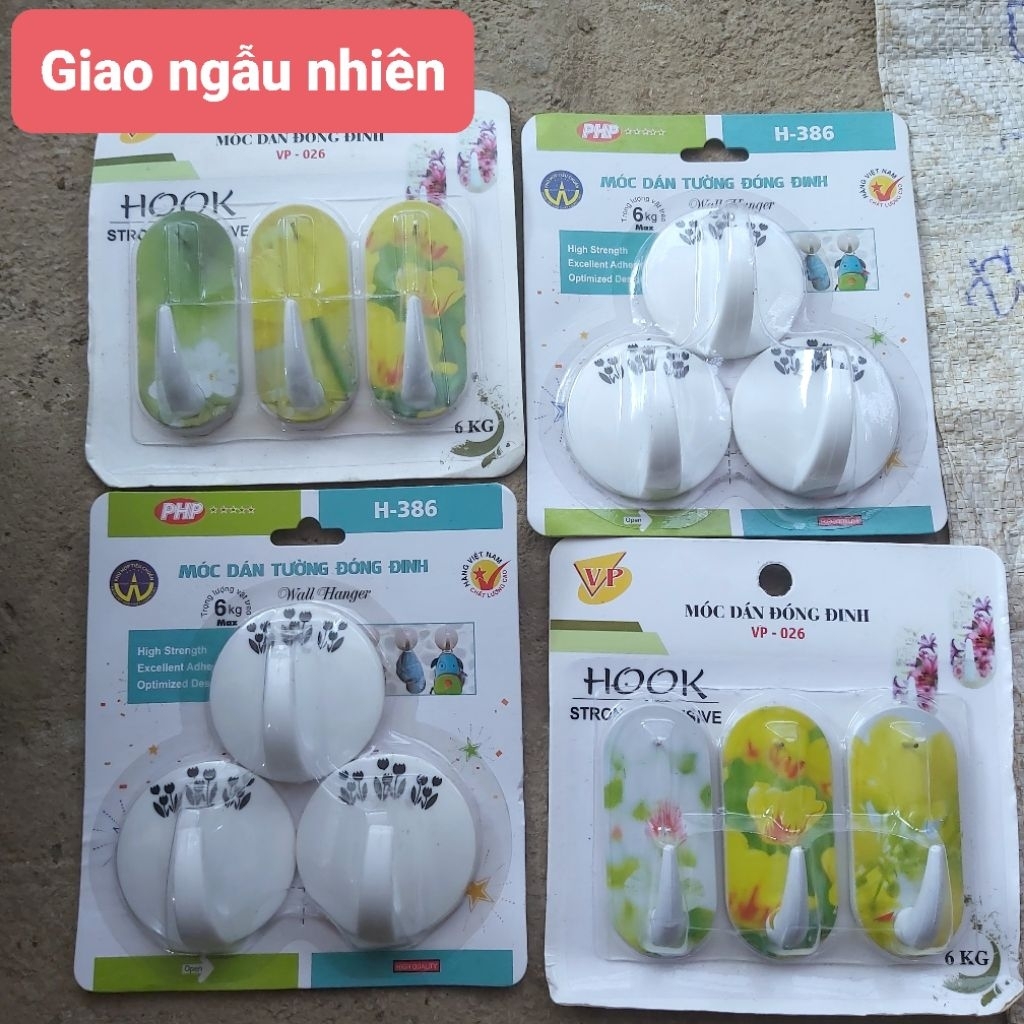 6 móc treo tường có đinh đóng
