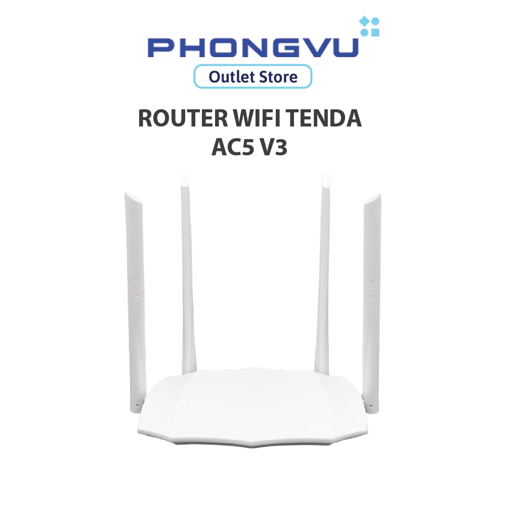 Thiết bị mạng/ Router Tenda AC5 V3 (Trắng) - Bảo hành 36 tháng
