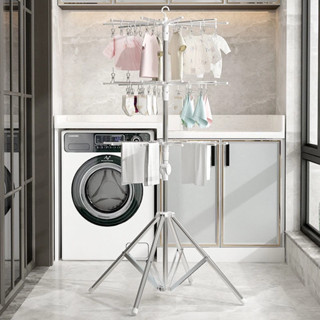  Cây Sào Phơi Đồ Inox Umoo  - Phơi Quần Áo Cho Bé có 60 Kẹp Xoay 360 Độ Cực Kỳ Chắc Chắn 