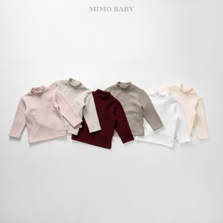  Áo giữ nhiệt phiên bản cổ 3 phân chất liệu cotton mềm mại co giãn dày dặn cho bé Mimo Baby QA260. 