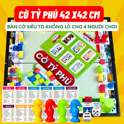 Cờ Tỷ Phú Sato Dạy Con Tư Duy Làm Giàu, Bộ Cờ Tỉ Phú Loại To, Board Game Gia Đình Vui Nhộn