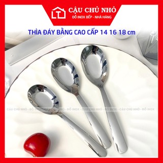  thìa inox muỗng inox không gỉ dáy bằng dạng trơn muỗng thìa inox ăn cơm sáng bóng Cậu Chủ Nhỏ 