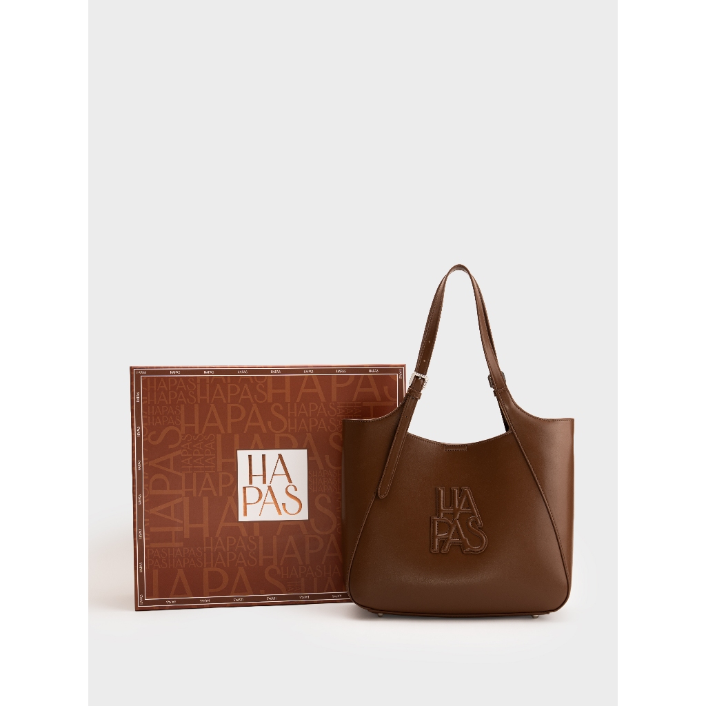 Túi Tote Camel Dập Nổi Cỡ Lớn Size 33 HAPAS | BigBuy360 - bigbuy360.vn