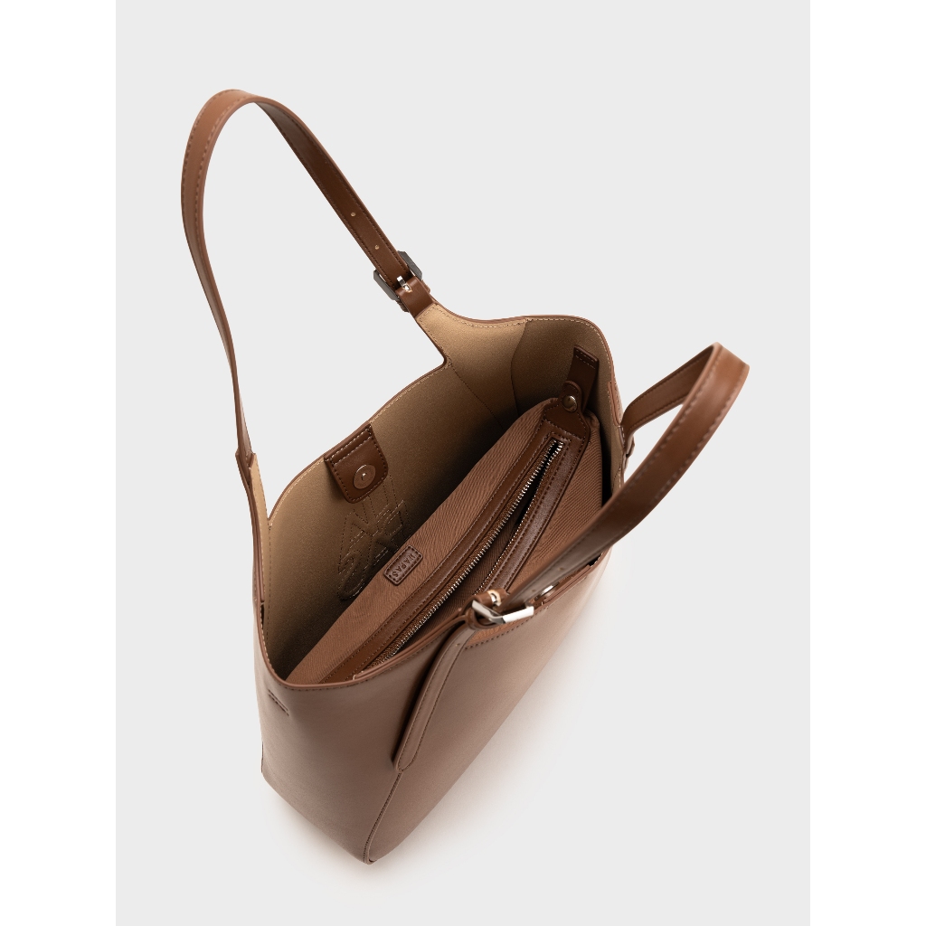 Túi Tote Camel Dập Nổi Cỡ Lớn Size 33 HAPAS | BigBuy360 - bigbuy360.vn