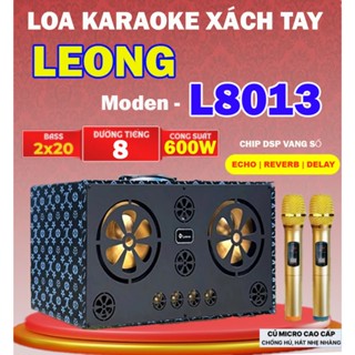  Loa Karaoke Xách Tay LEONG L8013  Công Suất Lớn 600W Bass Đôi 20Cm Hát Hay,Micro Hát Nhẹ Tiếng Sáng Chống Hú 