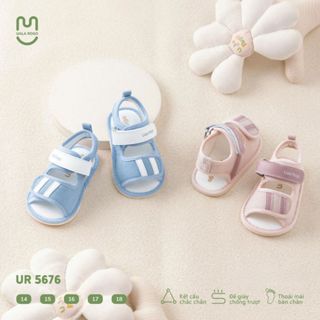 Dép bé trai bé gái tập đi Ualarogo sandal đế cao su chống trượt xăng đan quai dán điều chỉnh 5676