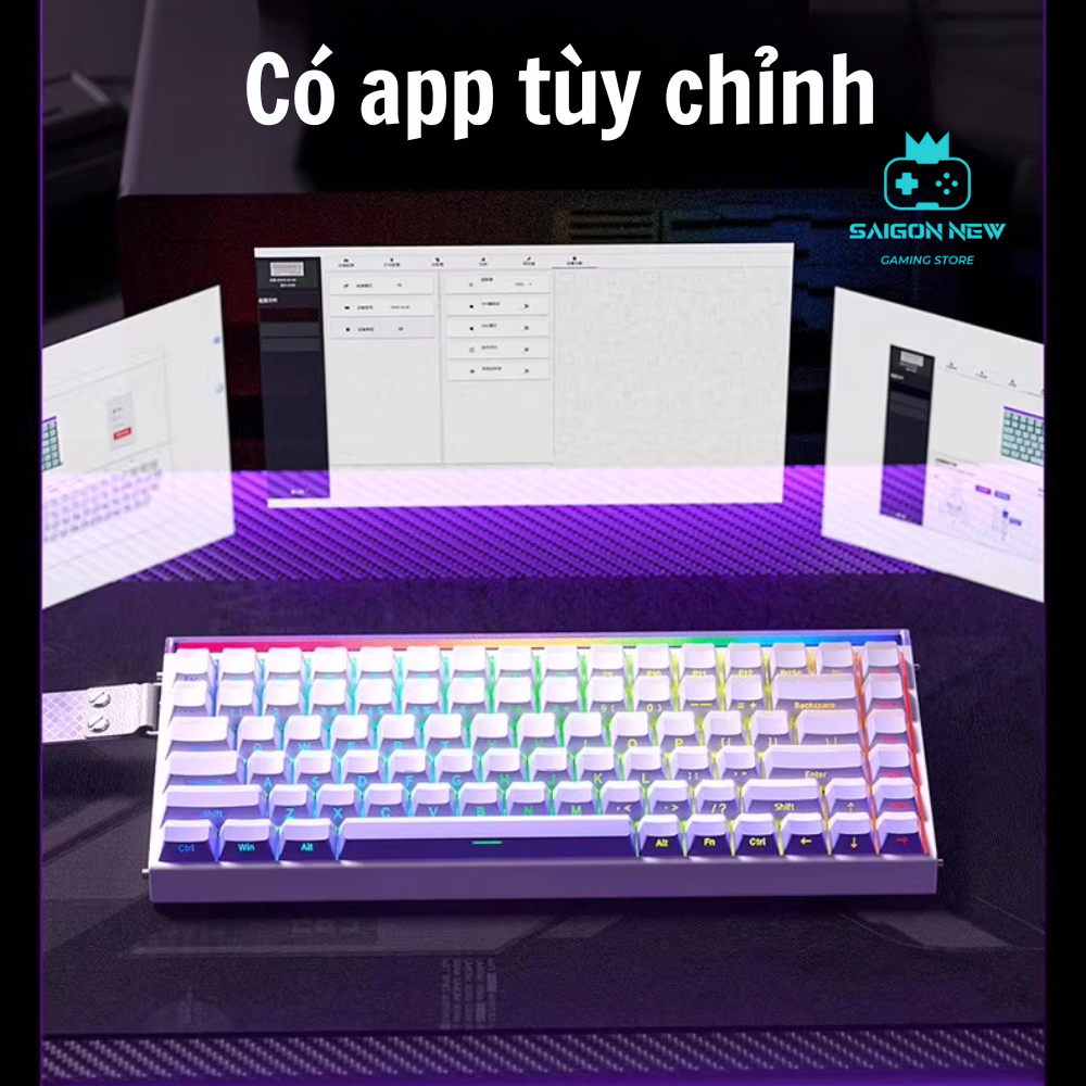 Bàn phím cơ Gaming Aula Hero84 - Công nghệ Rapid Trigger 0.01mm - Hỗ trợ 8k - Có Hotswap - LED RGB | BigBuy360 - bigbuy360.vn