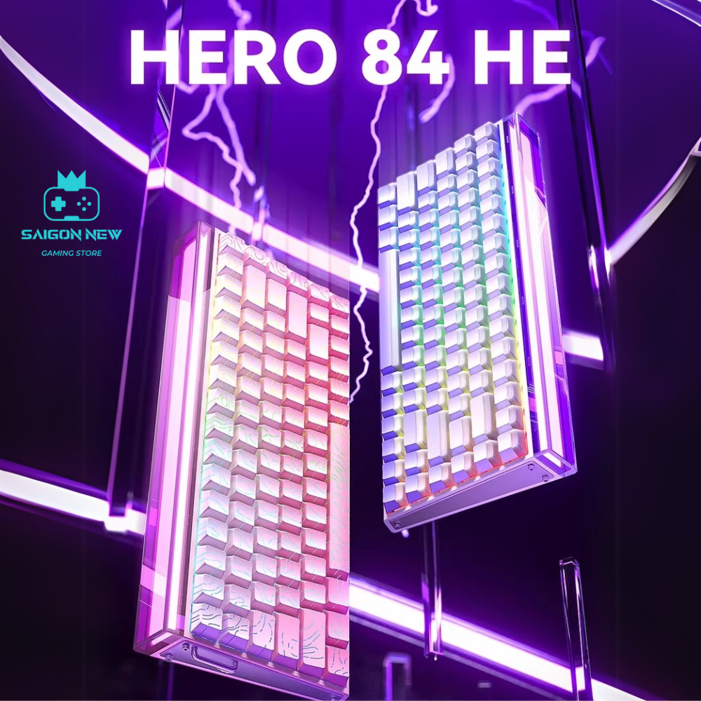 Bàn phím cơ Gaming Aula Hero84 - Công nghệ Rapid Trigger 0.01mm - Hỗ trợ 8k - Có Hotswap - LED RGB | BigBuy360 - bigbuy360.vn
