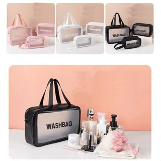 Túi đựng mỹ phẩm chống thấm nước WASHBAG túi đựng đồ trang điểm cầm tay makeup cá nhân du lịch size kích thước lớn