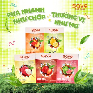 SAVO Iced Tea Chanh (Hộp 16 Gói x 15G)