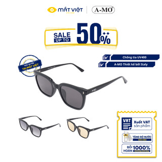  Kính Mát Unisex A-MO Chống UV400 AMO52429 Kính Mát Vuông Kính Mát Nhựa Acetate Mắt Kính Mắt Việt 