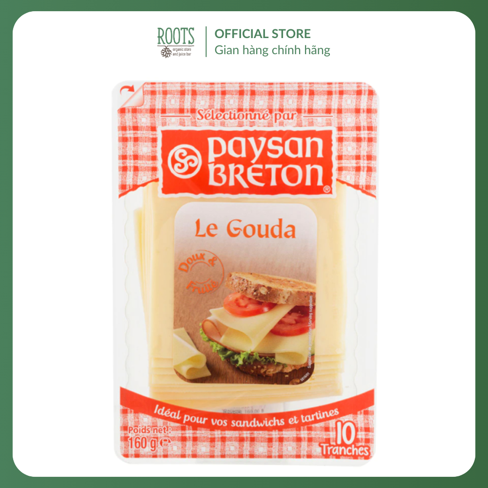 (Ship hỏa tốc) PAYSAN BRETON - Phô Mai, Le Gouda, 10 Lát (160g)