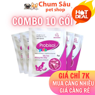 Combo 10 gói Men tiêu hoá cho chó mèo Probisol - Hỗ trợ tiêu hoá bổ sung Vitamin cho chó mèo 
