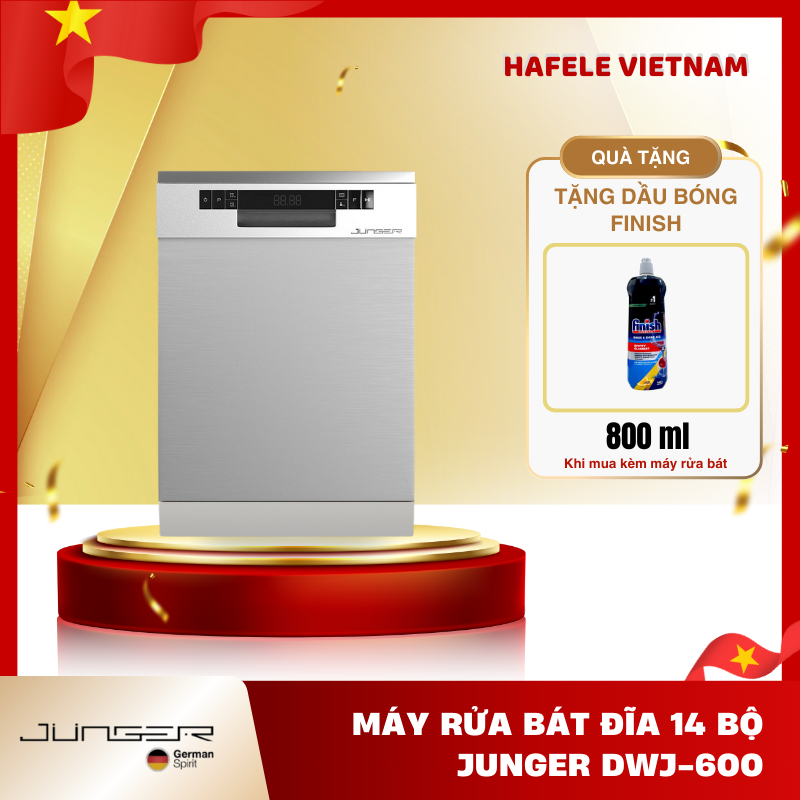 Máy Rửa Bát Đĩa Junger DWJ-600 - Công Suất 2100W - Công Nghệ Rửa Chuẩn Đức - FEM