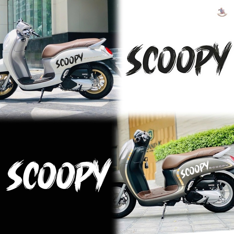 Tem Decal Chữ Scoopy Dành Cho Xe Máy Scoopy Cao Cấp Chống Nước