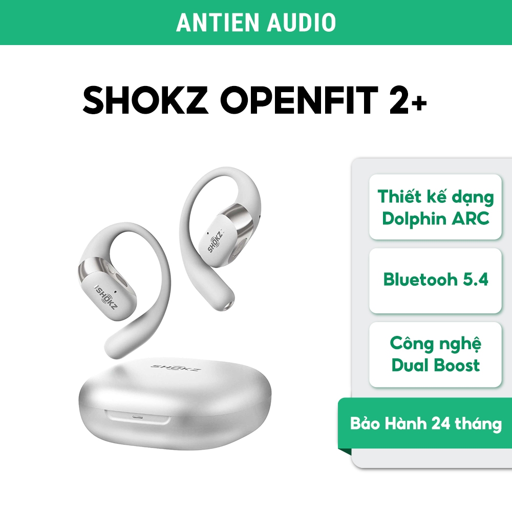 Tai Nghe Không Nhét Tai True Wireless Shokz OpenFit 2+ T921 - Bảo Hành 2 Năm - Hàng Chính Hãng | BigBuy360 - bigbuy360.vn