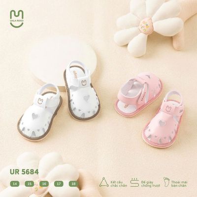 Dép bé trai bé gái tập đi Ualarogo sandal đế cao su chống trượt xăng đan quai dán điều chỉnh rộng chật 5684