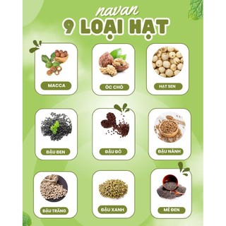 NGŨ CỐC 9 LOẠI HẠT  NAVAN - CÓ THỂ ĐẮP MẶT, TẨY TẾ BÀO CHẾT FACE