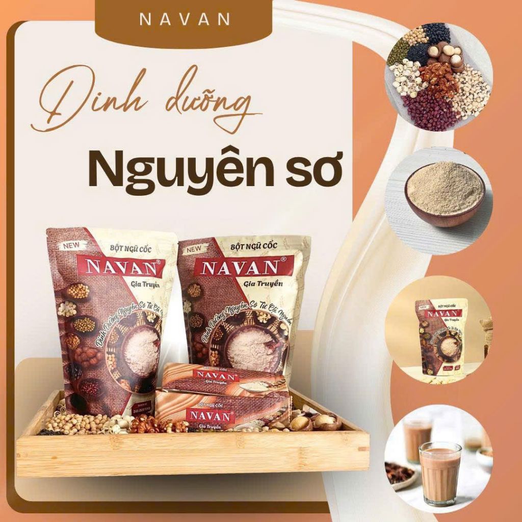 NGŨ CỐC 9 LOẠI HẠT  NAVAN - CÓ THỂ ĐẮP MẶT, TẨY TẾ BÀO CHẾT FACE
