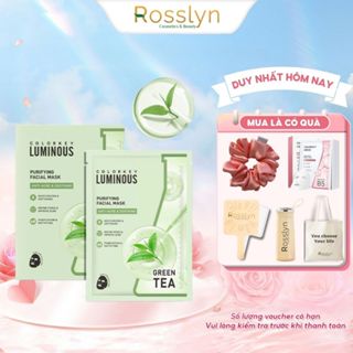  Mặt Nạ Trà Xanh 1 Hộp 10 Miếng Mặt Nạ Giấy COLORKEY LUMINOUS BHA Hỗ Trợ Giảm Dầu Mụn 25ml miếng Rosslyn 