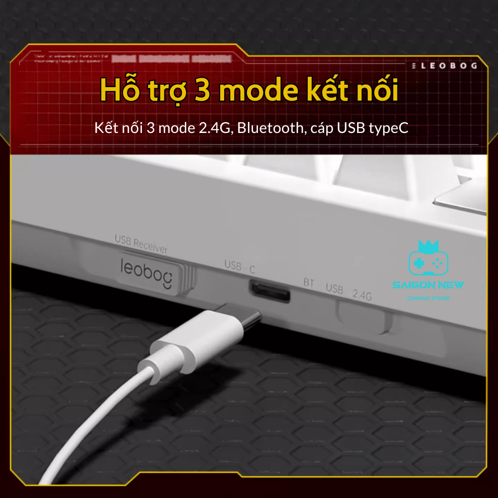 Bàn phím cơ không dây Leobog Hi75C - Case nhôm - LED RGB mạch xuôi, có núm xoay và app tùy chỉnh | BigBuy360 - bigbuy360.vn