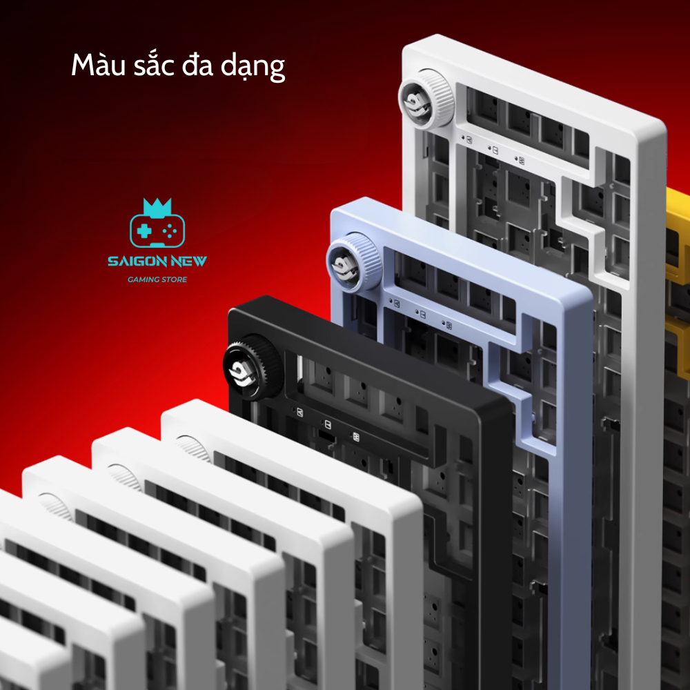 Bàn phím cơ không dây Leobog Hi75C - Case nhôm - LED RGB mạch xuôi, có núm xoay và app tùy chỉnh | BigBuy360 - bigbuy360.vn