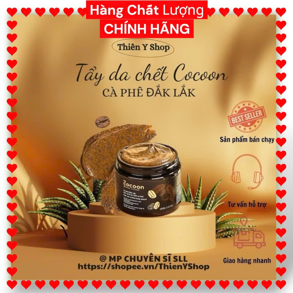 TẨY DA CHẾT COCOON CÀ PHÊ ĐẮK LẮK 200Gr