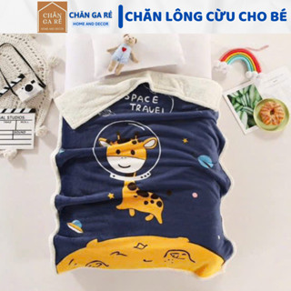 Chăn lông cừu mùa đông cho bé siêu ấm 2 lớp loại 1, chăn cho bé đi học đến trường tiện lợi size 1m x 1m4