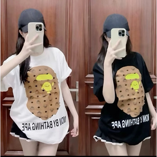 Áo Phông Hoạ Tiết Khỉ Nâu Chất Vải Poly Mịn Dày Dặn Form Unisex Nam Nữ Hot Hè 2025