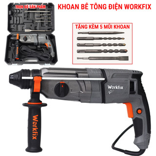  Máy Khoan Đục Bê Tông Điện 3,6 Jun Cầm Tay Workfix  WF-RH1200AVS  Lõi Đồng 100% - Khoan Tường Tiện Lợi - BẢO HÀNH 6 THÁN 