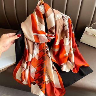  Khăn choàng lụa 90x180cm dáng dài- Khăn lụa satin nữ thời trang cao cấp quàng cổ làm áo 