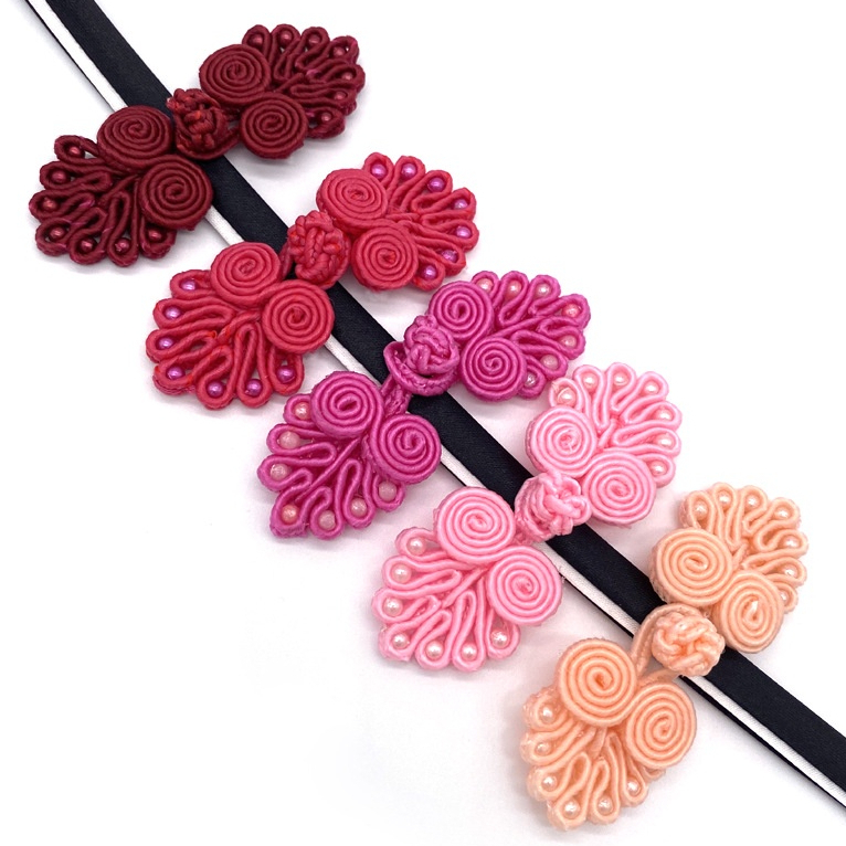 Nút Tàu CHIẾC LÁ Cổ Trang Phụ Kiện Thêu Tay May Áo Sườn Xám Trung Hoa Hán Phục