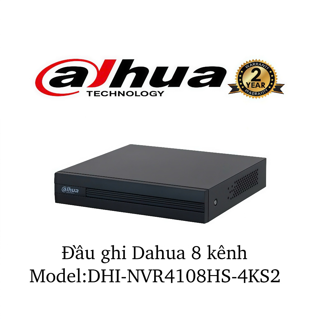 Đầu ghi hình IP 8 kênh DAHUA DHI-NVR4108HS-4KS2( ĐẦU NỘI ĐỊA ) - Chạy Được Camera 2MP/4MP Nội + Chín