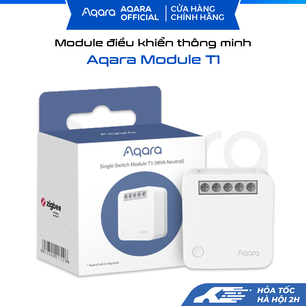 Module điều khiển Aqara T1 Zigbee, công tắc 1 kênh, bản quốc tế, tương thích HomeKit