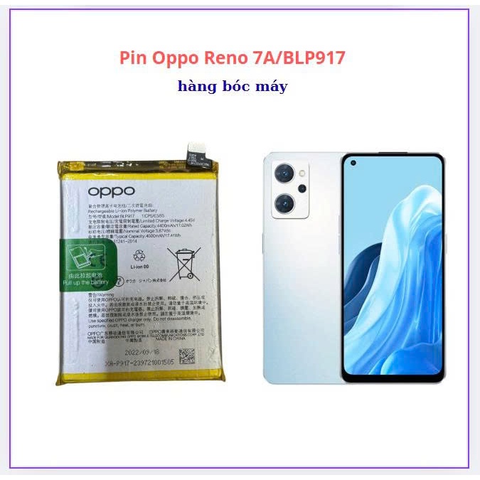 Pin oppo reno 7a/blp917,hàng bóc máy còn sử dụng tốt