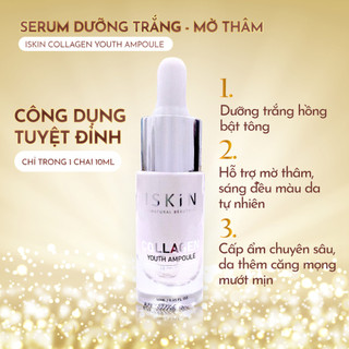 [Qùa tặng không bán] Serum Collagen Dưỡng Trắng Da Mờ Thâm, Cấp Ẩm, Trẻ Hóa Làn Da ISKIN Collagen Youth Ampoule 10ml
