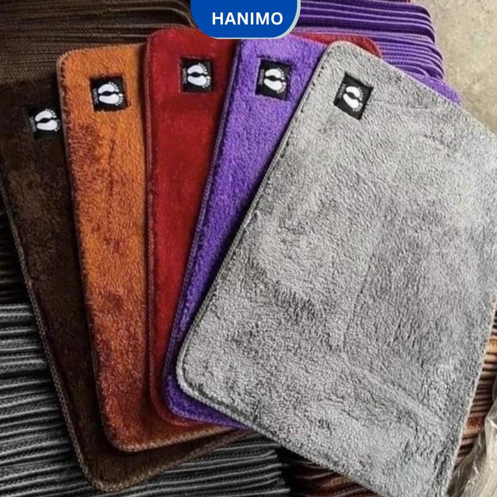 Combo 5 thảm lau chân lông cừu 40x60 mềm mịn, thấm hút, chống trượt dùng cho nhà tắm, cửa ra vào - H