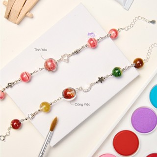  Vòng Tay Đá Đào Hoa Nhiều Viên Thiên Nhiên Năng Lượng SP005541 Gypsy.lala 