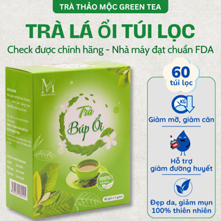 Trà Lá Ổi Green Tea Hộp 60 Túi Lọc Hỗ Trợ Giảm Cân, Trà Búp Ổi Giảm Đường Huyết, Cải Thiện Tiêu Hóa