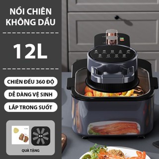 Nồi Chiên Không Dầu ECOMIX 12L Đa Năng , Chiên 360 độ - 2 Năm Bảo Hành