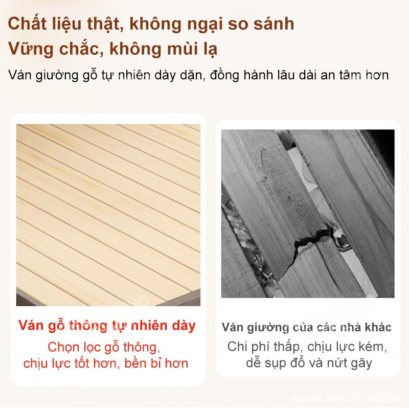 MY Giường gỗ tự nhiên cao cấp, giường đôi 1m5 - 1m8,có ngăn chứa đồ tiện lợi cho gia đìn | BigBuy360 - bigbuy360.vn