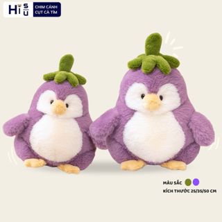  Gấu bông chim cánh cụt cà tím dễ thương thú nhồi bông chim cánh cục cosplay cà tím chất liệu lông thỏ 