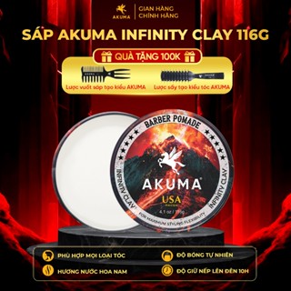 Sáp Chơi Tóc AKUMA INFINITY CLAY 116g Chính Hãng Sáp Vuốt Tóc Nam Giữ Nếp Tạo Kiểu Tóc Lên Đến 10h