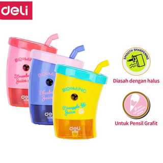 Máy Chuốt gọt Bút Chì Deli 732 hình Cốc Ống Hút-Họa tiết ngẫu nhiên