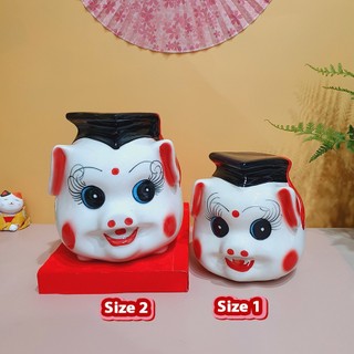 Lợn đất cử nhân tiết kiệm tiền gốm sứ