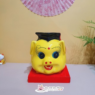 Lợn đất cử nhân tiết kiệm tiền gốm sứ