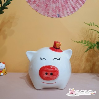 Lợn Nơ - Mũ tiết kiệm - GỐM SỨ CAO CẤP ( size 1, size 2 và size 3 )