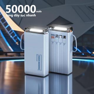   Tặng Cáp Sạc Nhanh sạc dự phòng pin 50000mAh sạc nhanh pin 120W dung lượng lớn có sẵn nhiều dây sạc 