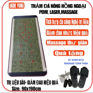  Thảm đá nhiệt nóng đá tròn màu ngọc bích 70x170 giảm đau nhức và giảm béo 